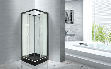 Carlingues en verre de douche de salle de bains populaire 800 x 800 avec le plateau noir carré d'ABS