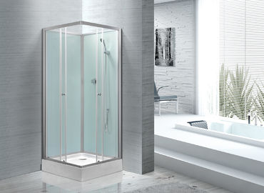 Halls de forme physique carlingue en verre de la douche 800 x 800 avec le cadre en aluminium argenté